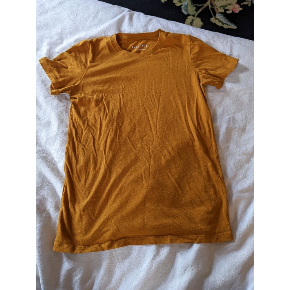 Mustard everlane tee
